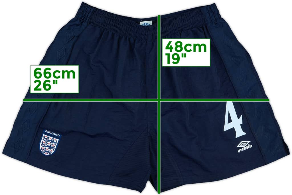 1999-01 England Player Issue Home Shorts #4 - 6/10 - (XXL)