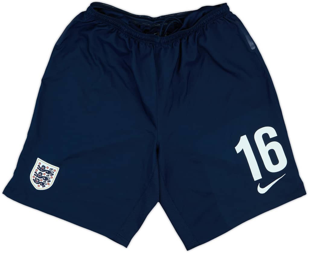 2013-14 England Player Issue Home Shorts #16 - 8/10 - (L)