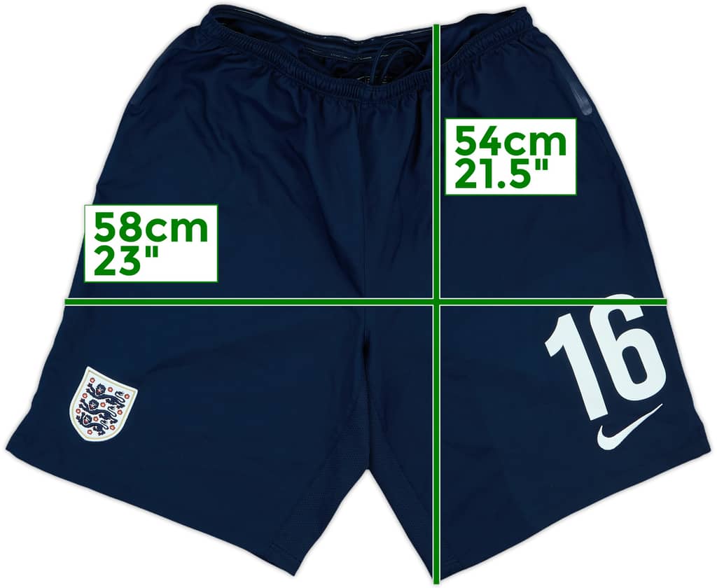 2013-14 England Player Issue Home Shorts #16 - 8/10 - (L)