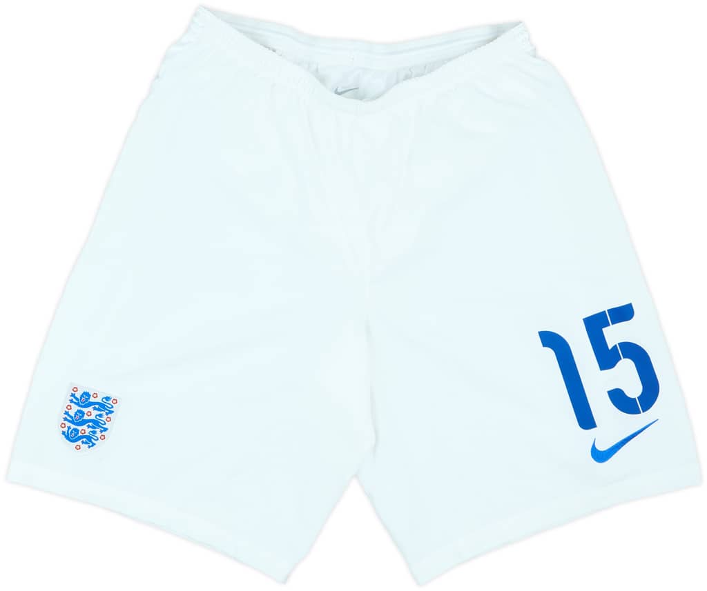 2014-15 England Player Issue Home Shorts #15 - 8/10 - (L)
