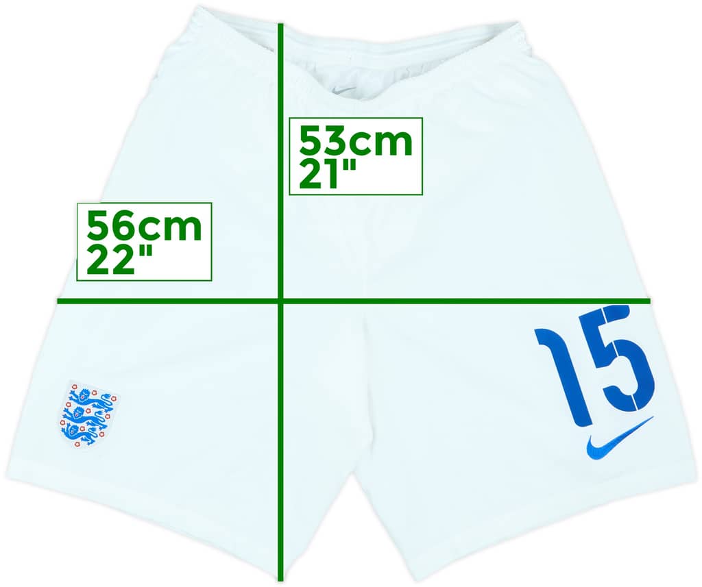 2014-15 England Player Issue Home Shorts #15 - 8/10 - (L)