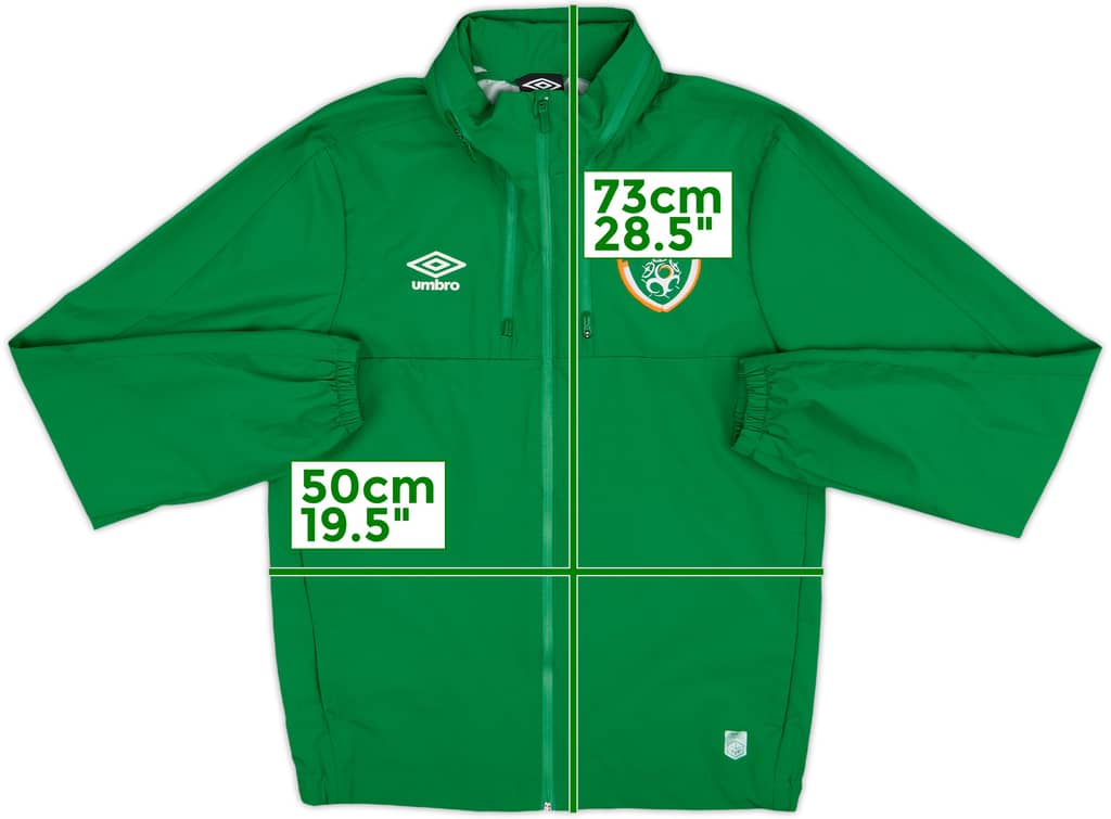 2016-17 Ireland Umbro Hooded Rain Jacket - 8/10 - (S)