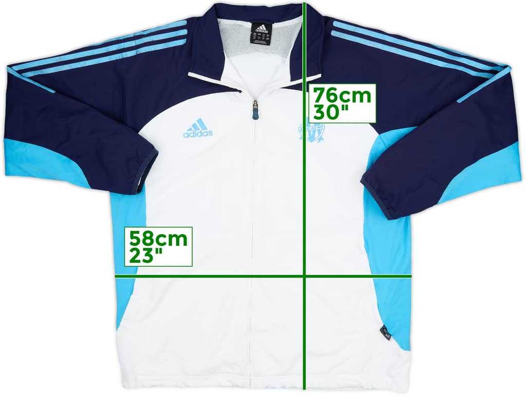 2002-03 Olympique Marseille adidas Track Jacket - 6/10 - (M)