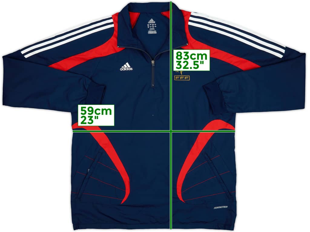 2007-08 France Player Issue Formotion 1/4 Zip Drill Top - 8/10 - (L)