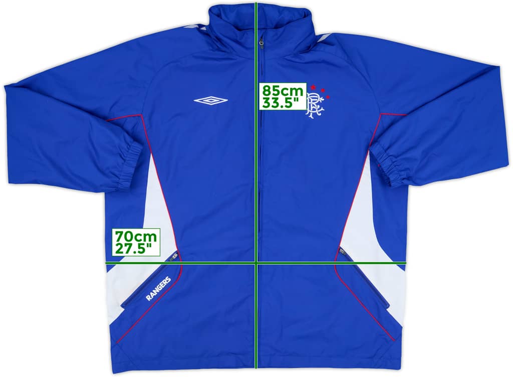 2007-08 Rangers Umbro Hooded Rain Jacket - 7/10 - (XXL)