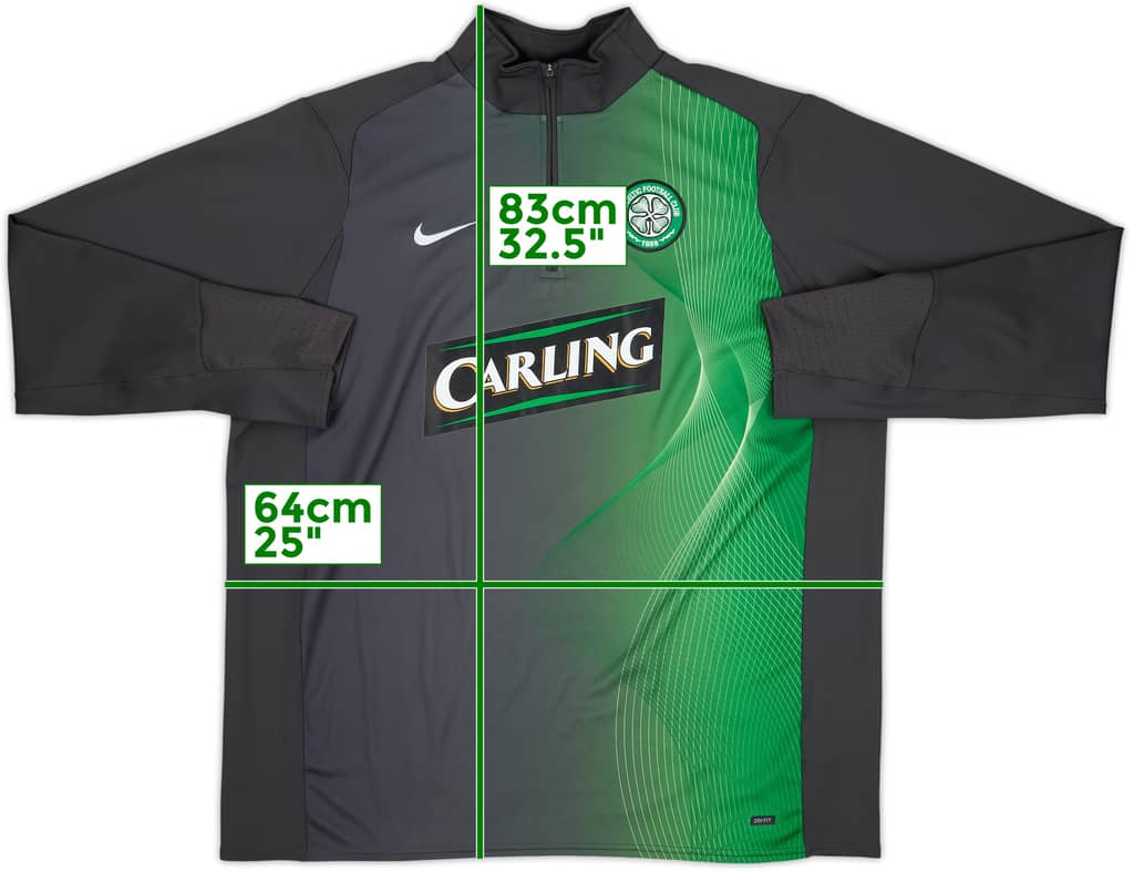 2006-07 Celtic Nike 1/4 Zip Drill Top - 9/10 - (XXL)