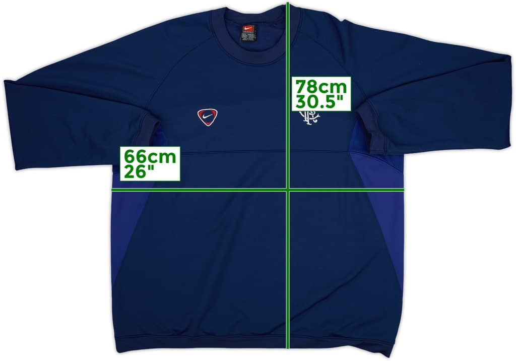 2000-01 Rangers Nike Sweat Top - 8/10 - (XL)