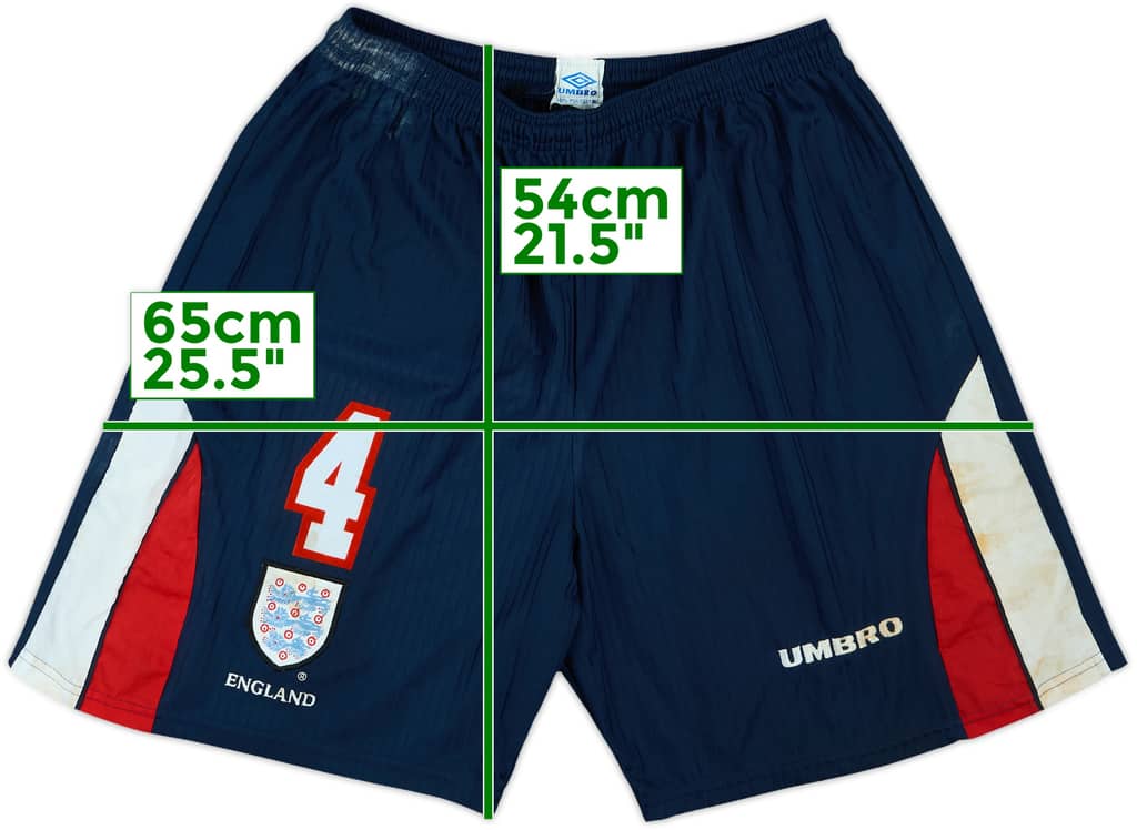 1997-99 England Player Issue Home Shorts #4 - 5/10 - (XXL)