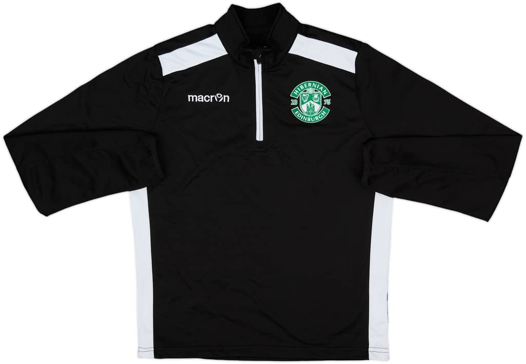 2017-18 Hibernian Macron 1/4 Zip Training Top - 8/10 - (S)