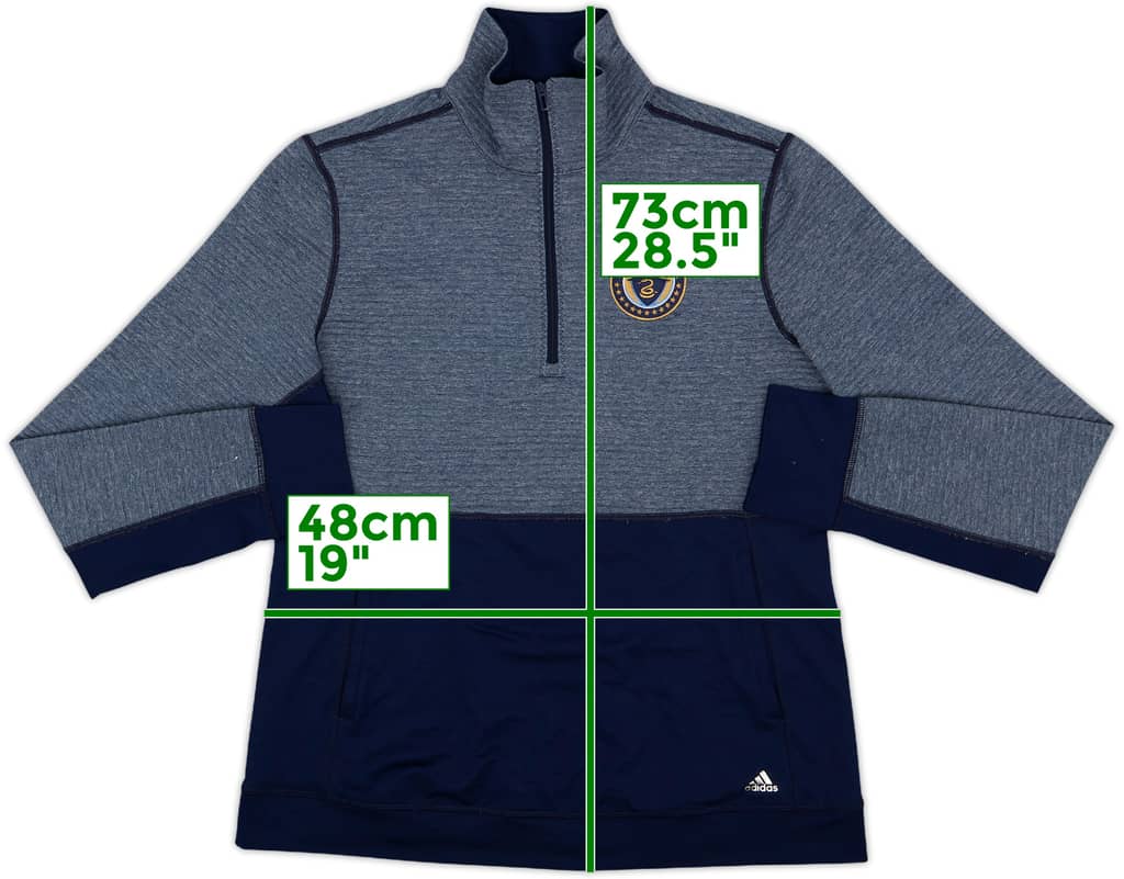 2015 Philadelphia Union adidas 1/4 Zip Training Top - 8/10 - (L.Boys)