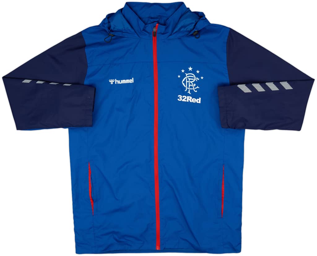 2018-19 Rangers Hummel Hooded Rain Jacket - 8/10 - (L)