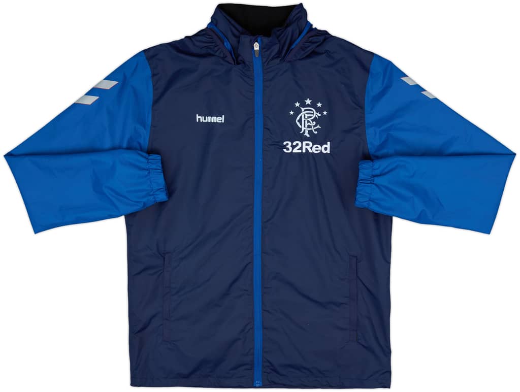 2018-19 Rangers Hummel Hooded Rain Jacket - 8/10 - (M)