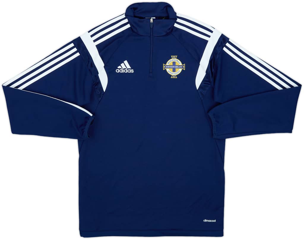 2014-15 Northern Ireland adidas 1/4 Zip Drill Top - 9/10 - (S)