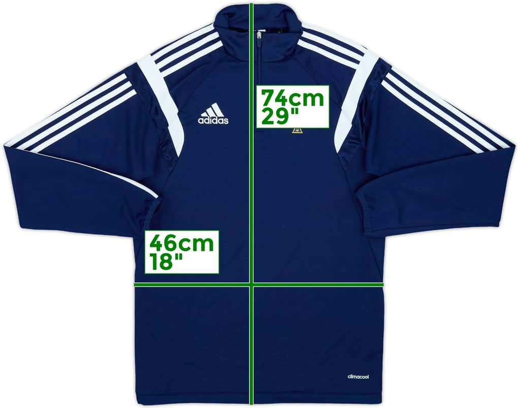 2014-15 Northern Ireland adidas 1/4 Zip Drill Top - 9/10 - (S)