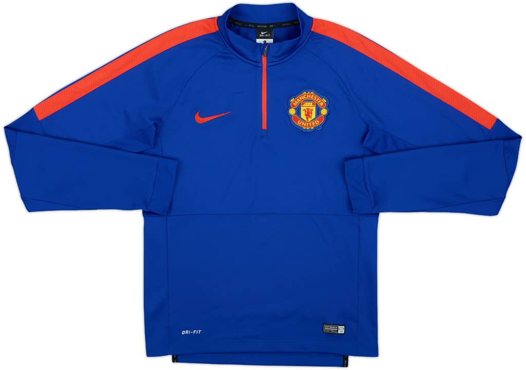 2014-15 Manchester United Nike 1/4 Zip Drill Top - 5/10 - (S)