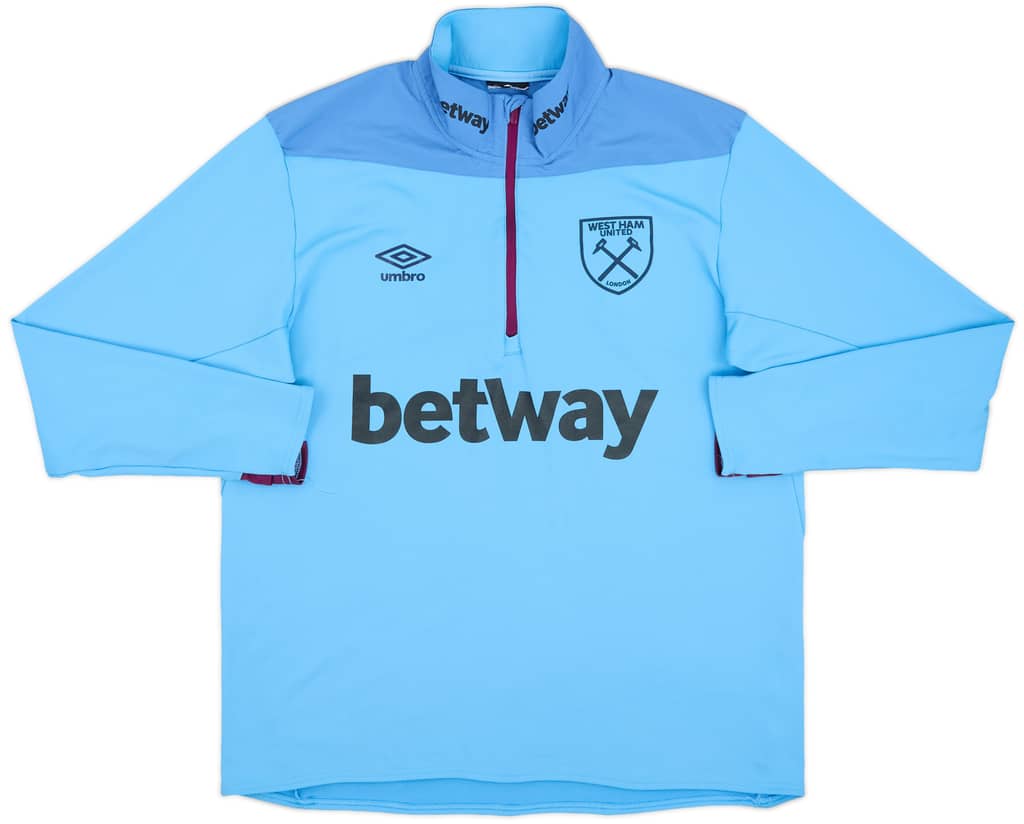 2018-19 West Ham Umbro 1/4 Zip Drill Top - 9/10 - (L)