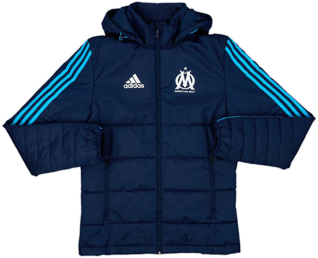 2017-18 Marseille adidas Padded Bench Coat - 9/10 - (XS)