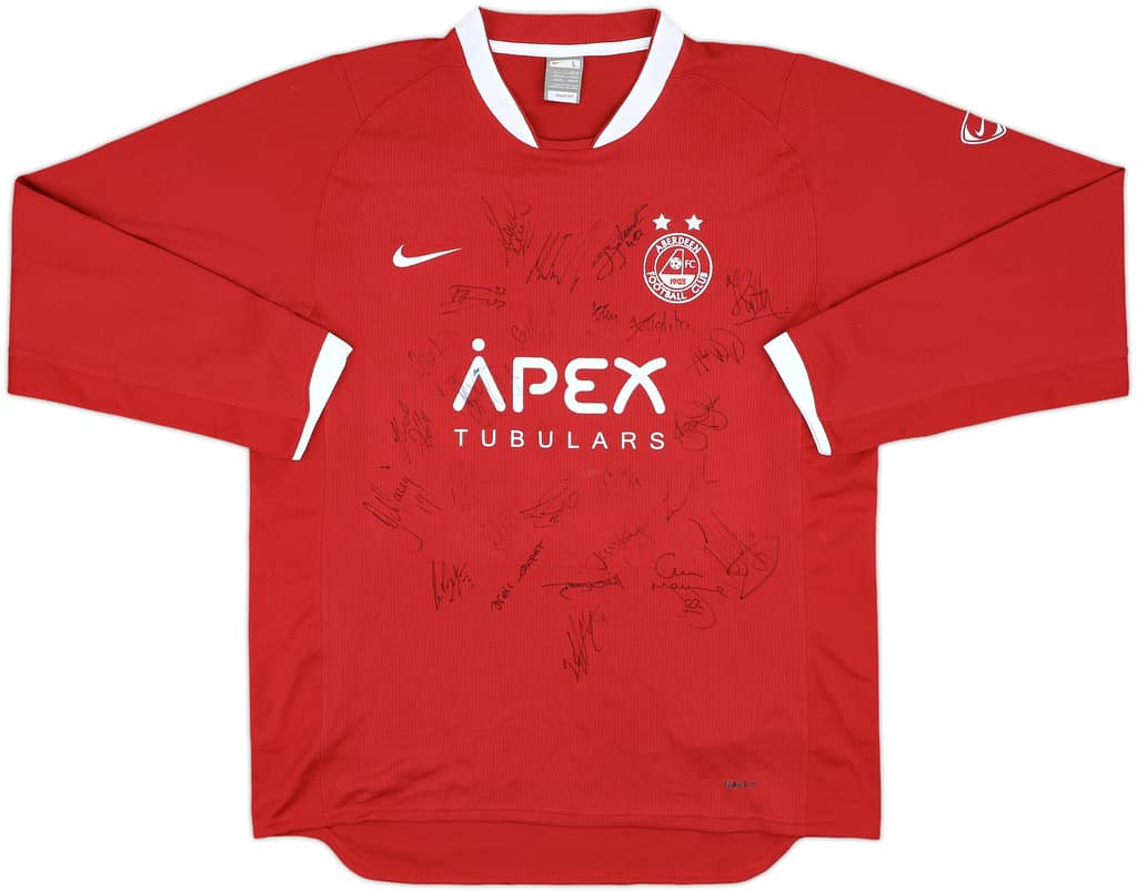 2007-08 Aberdeen Signed Home L/S Shirt - 8/10 - (L)