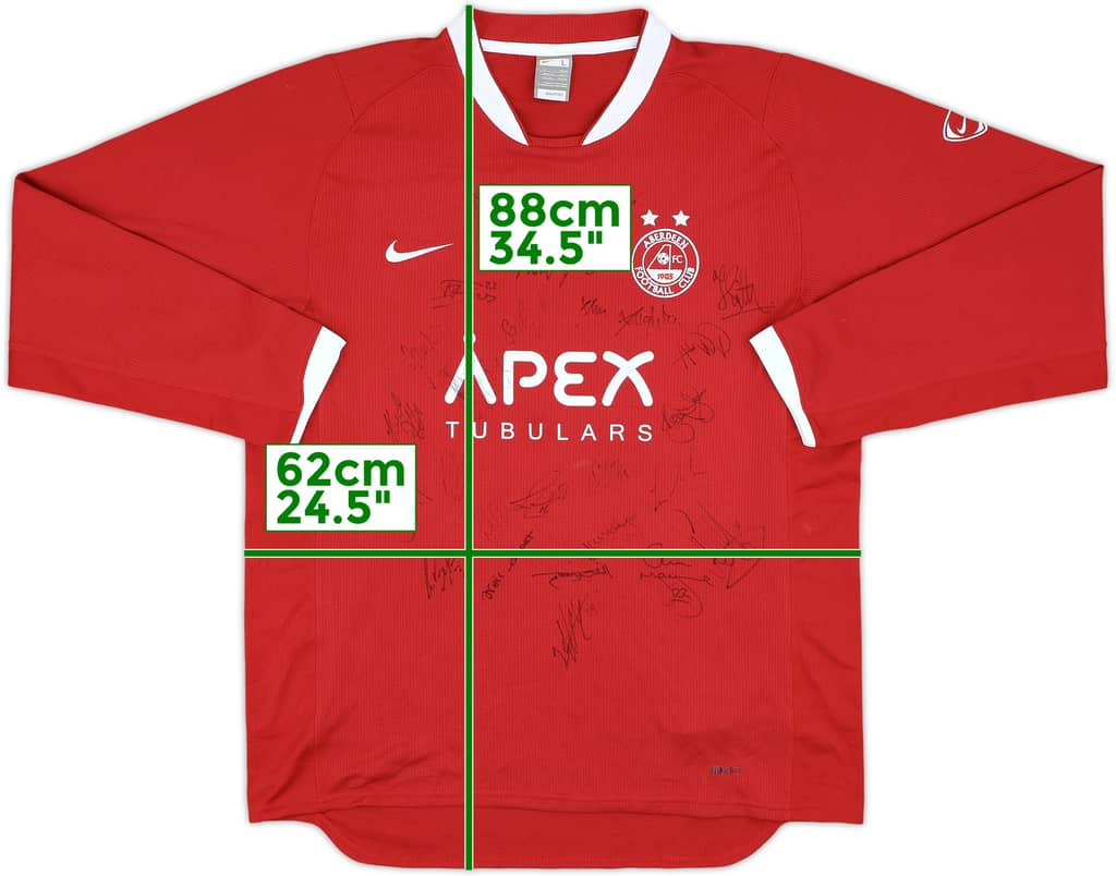 2007-08 Aberdeen Signed Home L/S Shirt - 8/10 - (L)