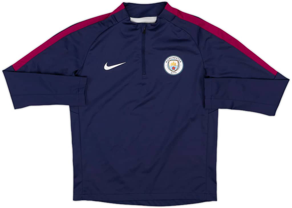 2017-18 Manchester City Nike 1/4 Zip Training Top - 10/10 - (M.Boys)