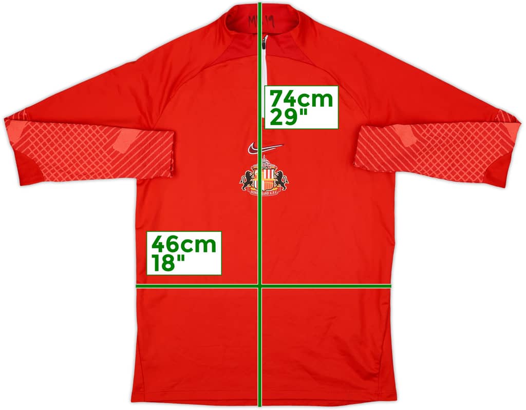 2022-23 Sunderland Nike 1/4 Zip Drill Top - 8/10 - (M)