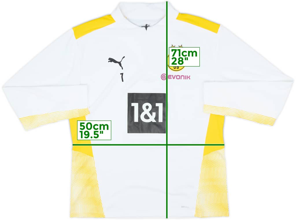 2021-22 Dortmund Player Issue Puma 1/4 Zip Training Top #7 (Reyna) - 8/10 - (L)