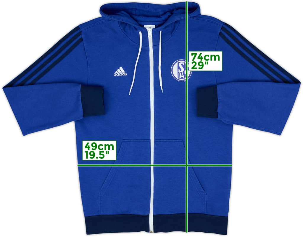 2014-15 Schalke adidas Hooded Track Jacket - 9/10 - (M)