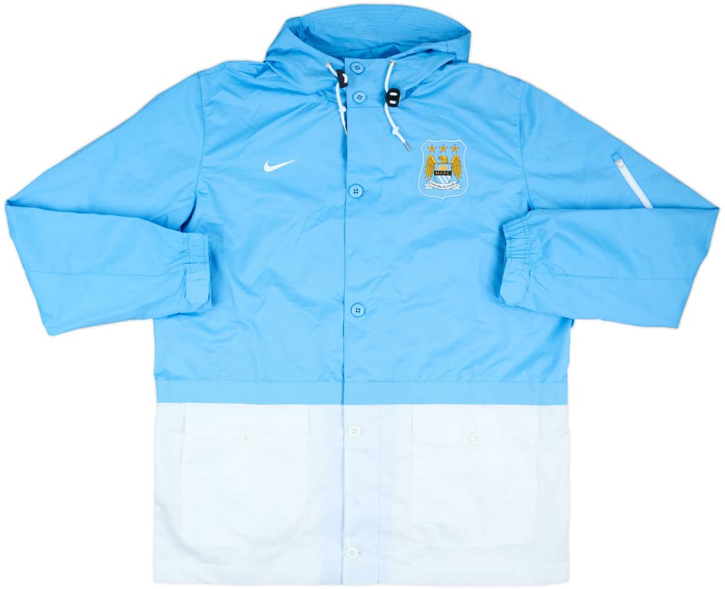 2015-16 Manchester City Nike Hooded Rain Jacket - 8/10 - (XXL)