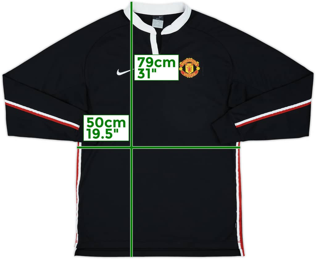 2006-07 Manchester United Nike Polo L/S Shirt - 8/10 - (M)