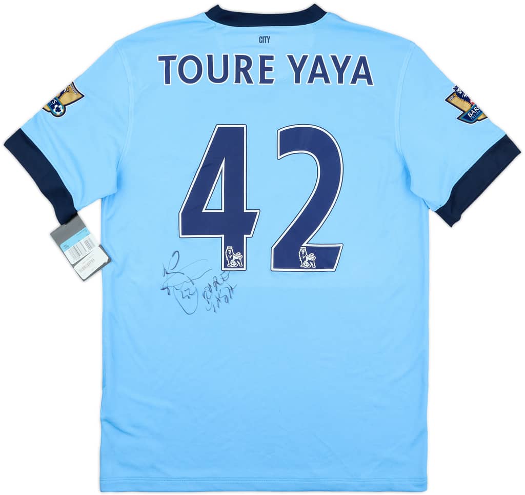 2014-15 Manchester City Signed Home Shirt Toure Yaya #42