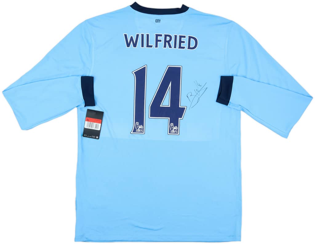 2014-15 Manchester City Signed Home L/S Shirt Wilfried #14