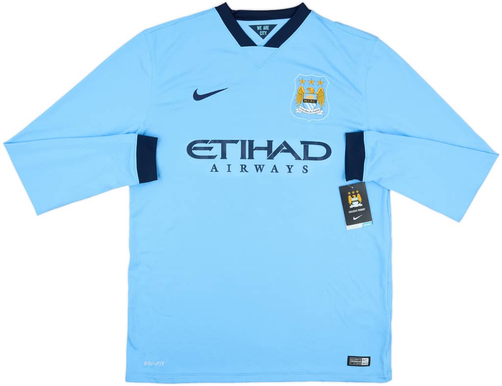 2014-15 Manchester City Signed Home L/S Shirt Wilfried #14