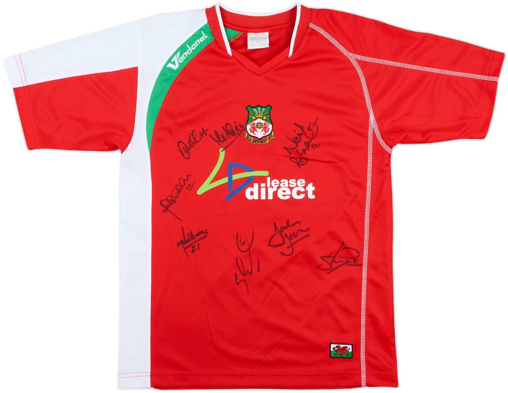 2007-08 Wrexham Squad Signed Home Shirt - 8/10 - (L.Boys)