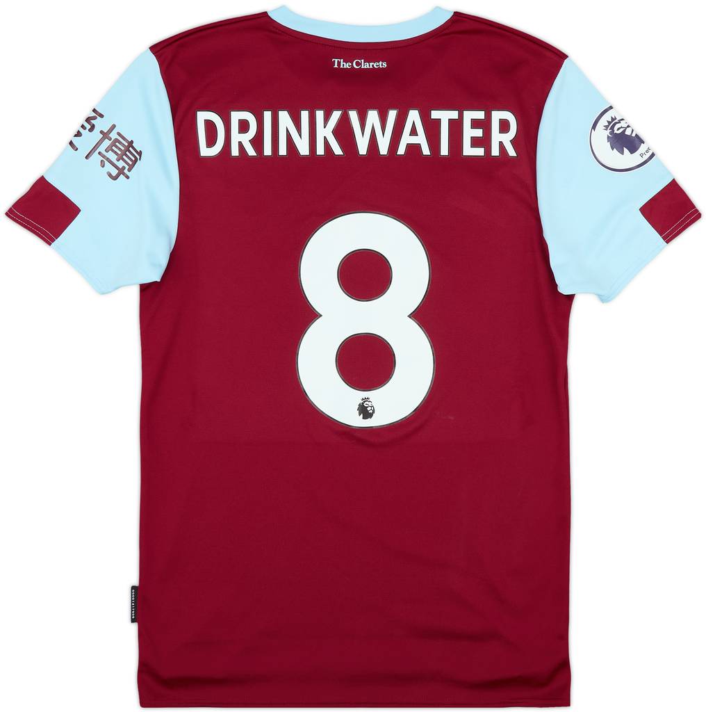 2019-20 Burnley Match Issue Home Shirt Drinkwater #8