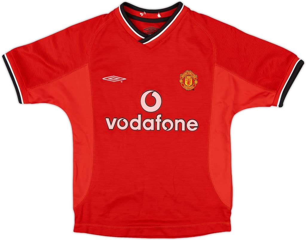 2000-02 Manchester United Home Shirt - 9/10 - (S.Boys)