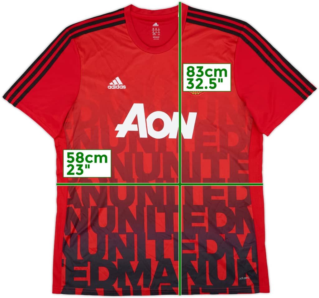 2015-16 Manchester United adidas Training Shirt - 9/10 - (XXL)