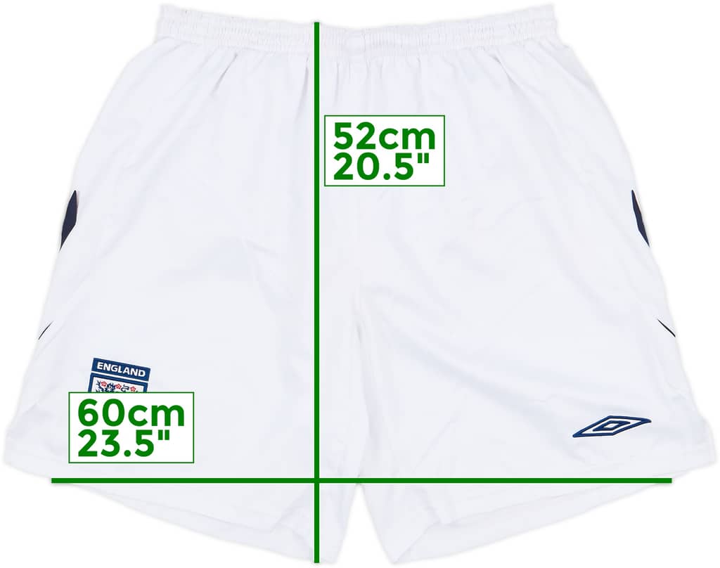 2007-08 England Alternate Home Shorts - 6/10 - (XL)