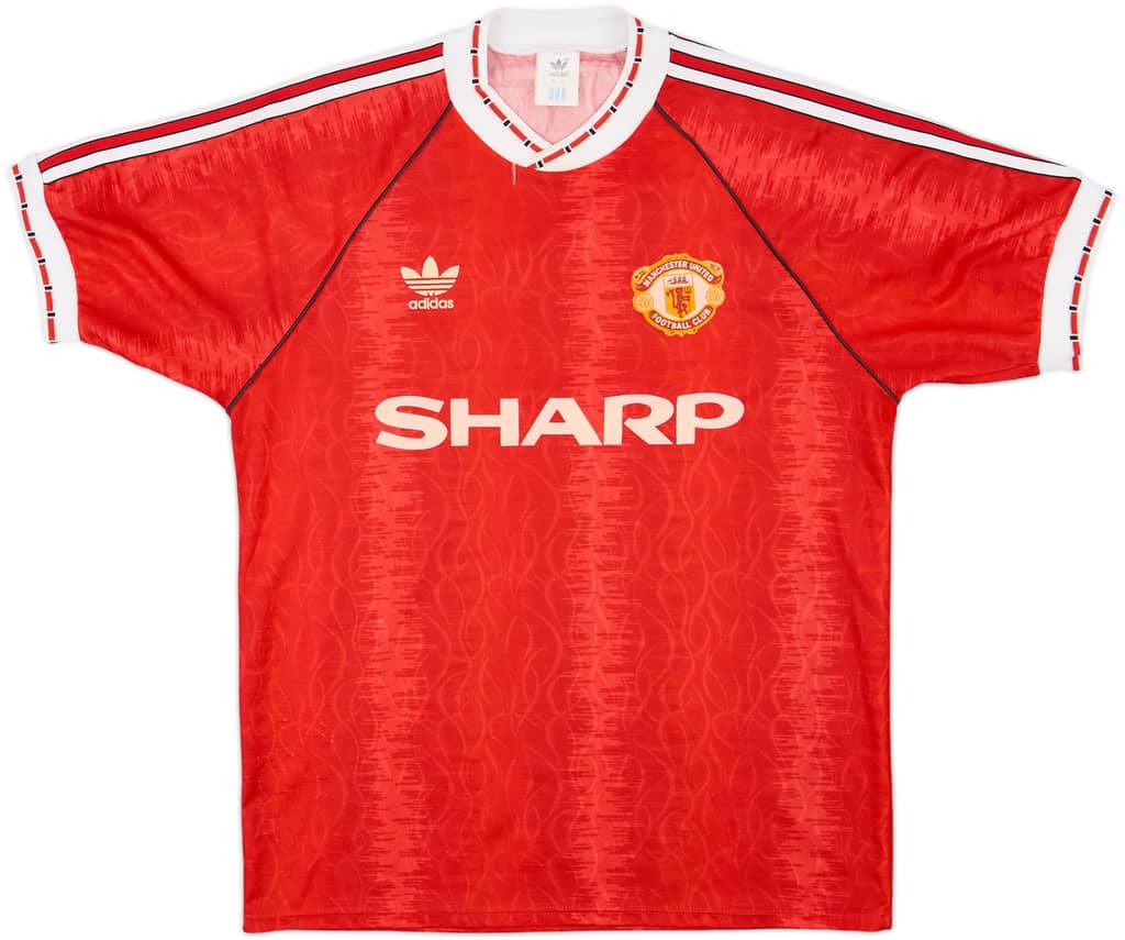 1990-92 Manchester United Home Shirt - 8/10 - (M)