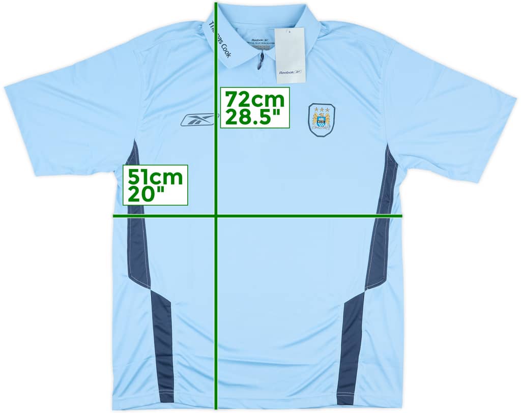 2004-05 Manchester City Reebok 1/4 Zip Polo Shirt (M)