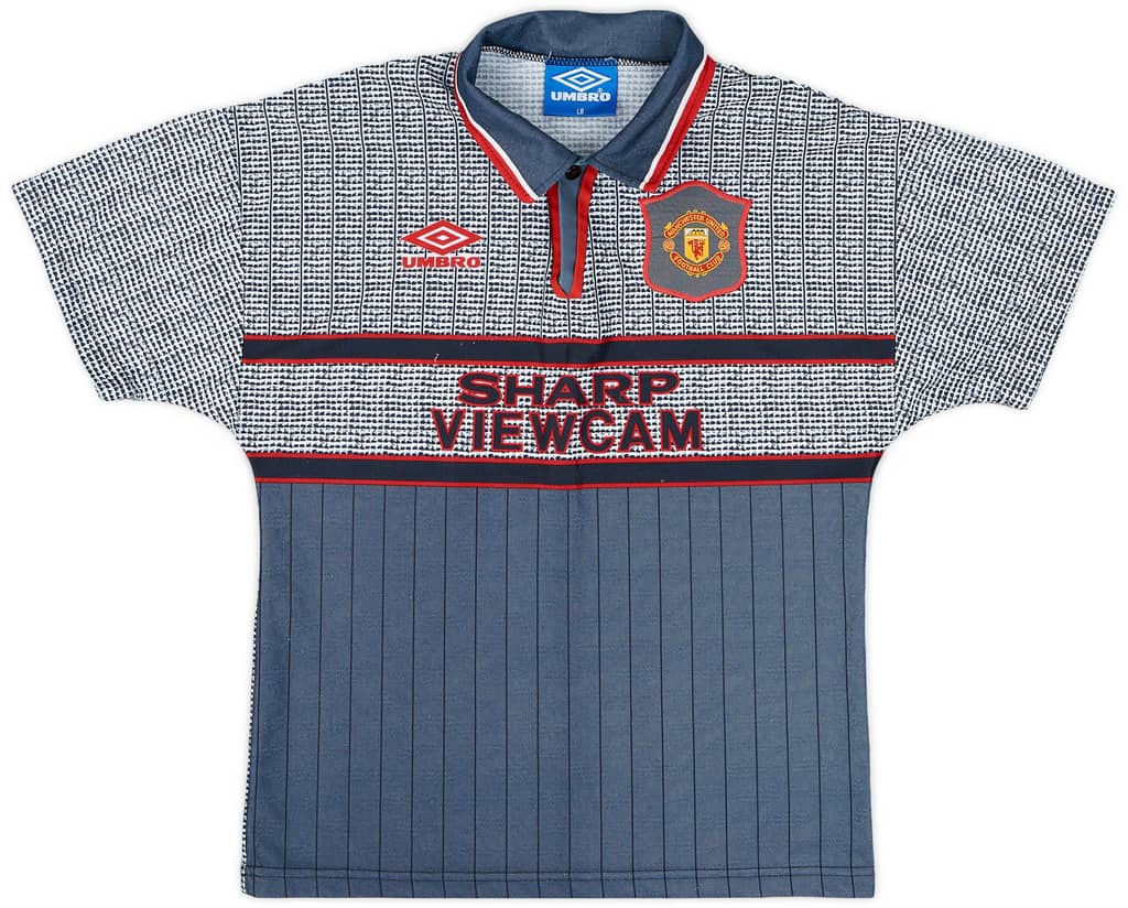 1995-96 Manchester United Away Shirt - 9/10 - (L.Boys)