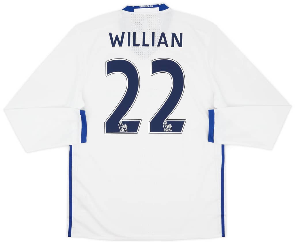2016-17 Chelsea Player Issue Third L/S Shirt Willian #22 (XL)