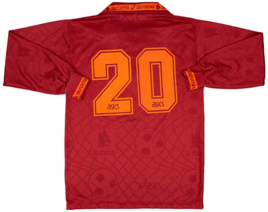 1994-95 Roma Match Issue Home L/S Shirt #20