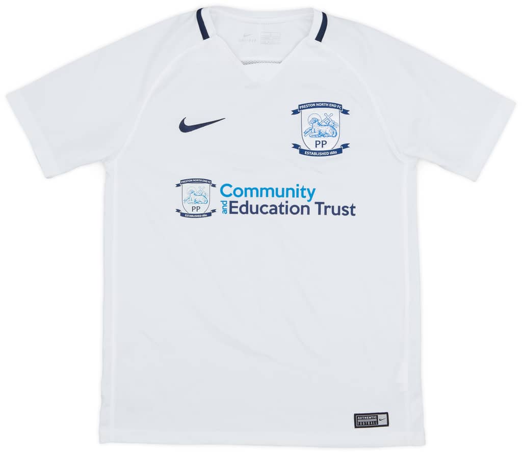 2017-18 Preston North End Home Shirt - 8/10 - (L.Boys)