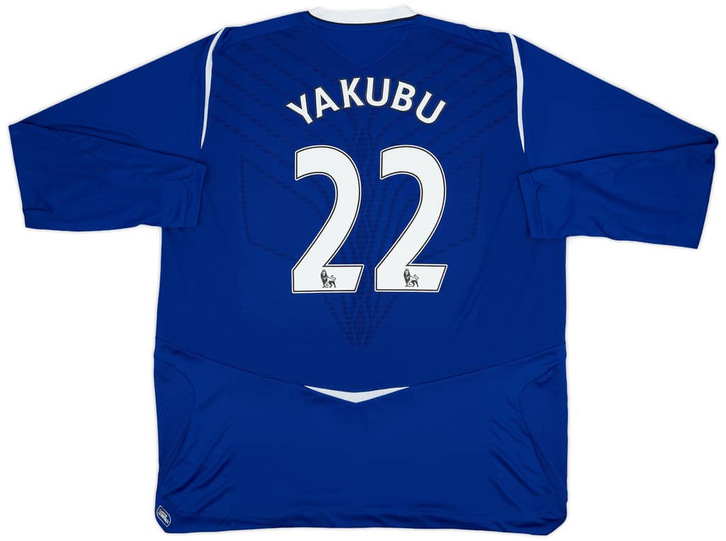 2008-09 Everton Home L/S Shirt Yakubu #22 - 9/10 - (XXL)