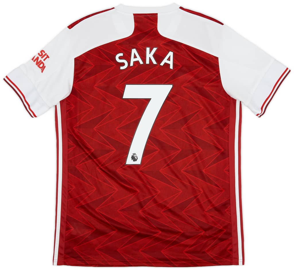 2020-21 Arsenal Home Shirt Saka #7 - 9/10 - (L)