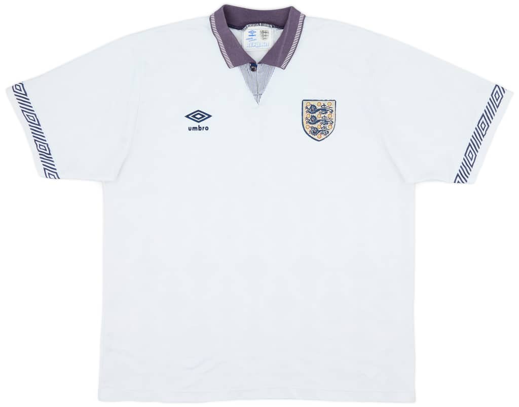 1990-92 England Home Shirt - 6/10 - (L)