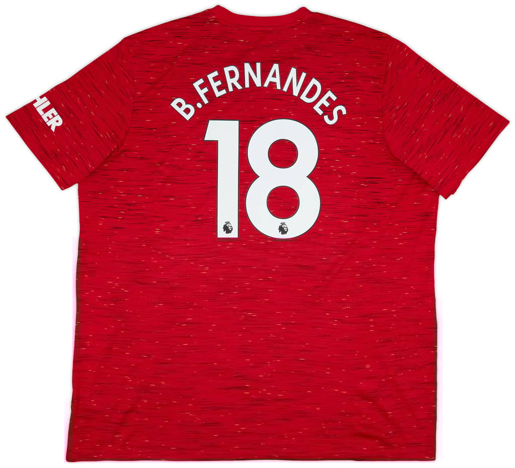 2020-21 Manchester United Home Shirt B.Fernandes #18 - 8/10 - (3XL)