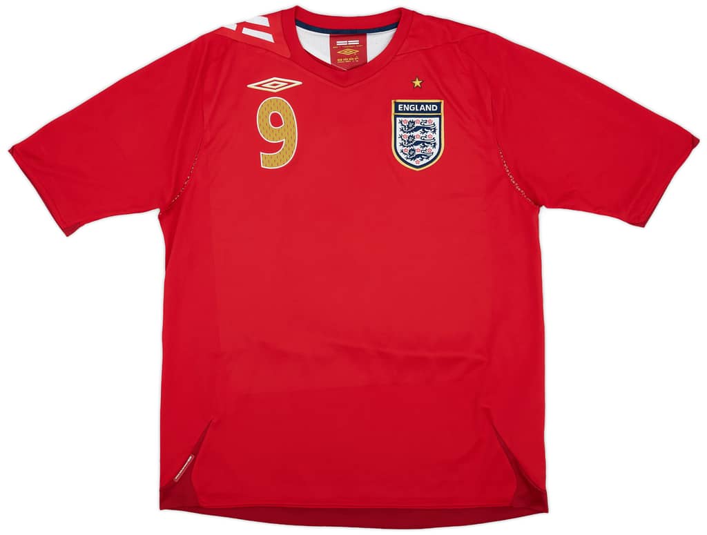 2006-08 England Away Shirt Rooney #9 - 8/10 - (L)