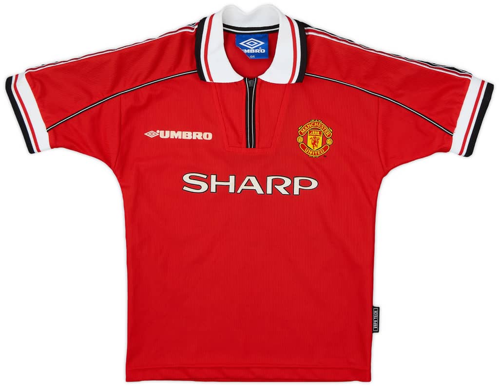 1998-00 Manchester United Home Shirt - 9/10 - (M.Boys)