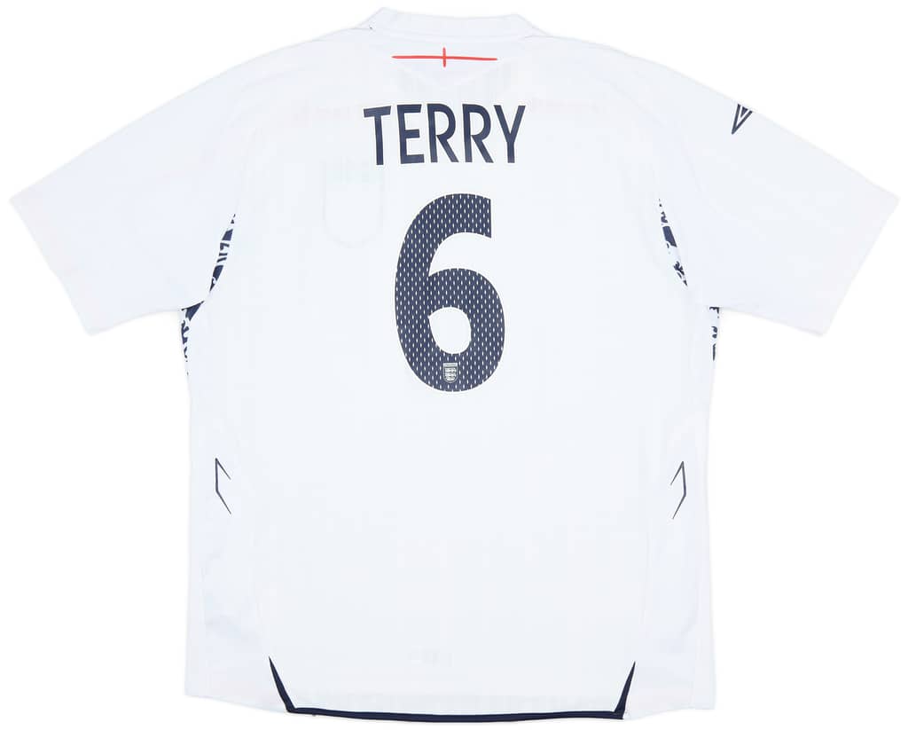 2007-09 England Home Shirt Terry #6 - 8/10 - (XL)